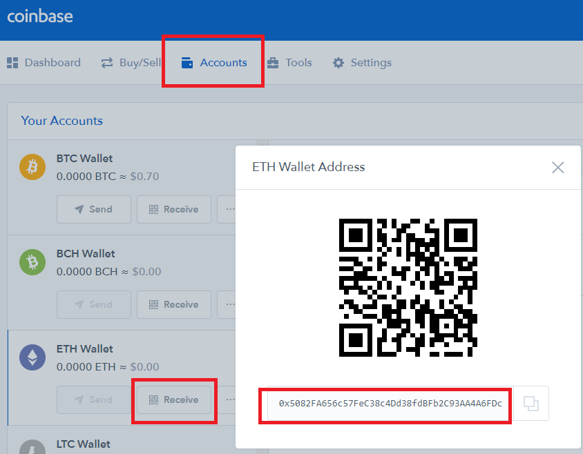 coinbase ethereum private keys